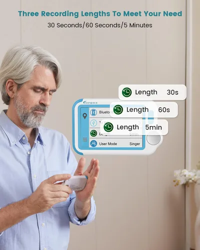 Vista 2 de Monitor de salud cardíaca en el hogar, dispositivo portátil de frecuencia cardíaca con almohadillas de electrodos, máquina independiente compatible