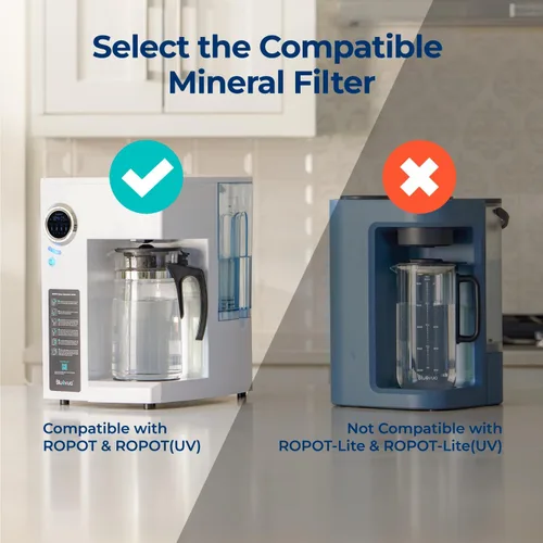 Vista 2 de Bluevua Paquete doble de filtros de remineralización, set de un año para RO100ROPOT, alcalino para filtro de ósmosis inversa, remineraliza y aumenta