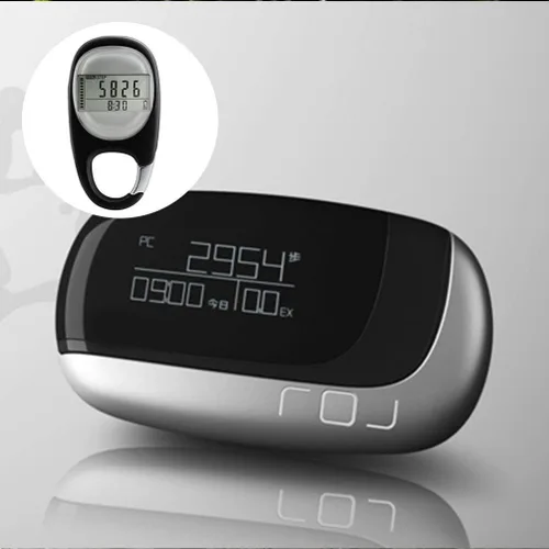 Vista 8 de BESPORTBLE Podómetro digital 3D portátil con clip, contador de pasos simple para caminar, para hombres, mujeres, niños, pasos de pista y millas/km
