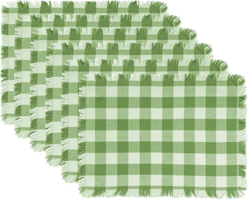 Vista 15 de DII Colección de Mesa a Cuadros Pesada con Flecos, Camino de Mesa, 14x72 pulgadas, Gris 2-Gris