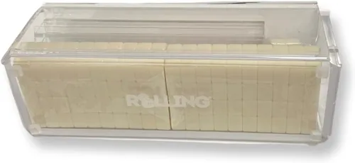Vista 6 de Ready Covers Lucite Mahjong - Juego de azulejos, soportes y caja de almacenamiento de acrílico incluidos (cubierta de mármol blanco transparente)