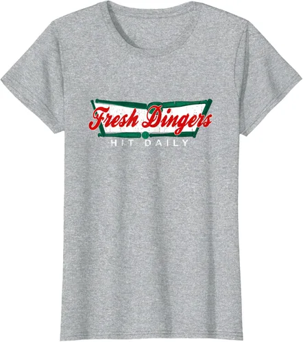 Vista 25 de Camiseta divertida de béisbol y softbol Don't Bunt Hit Fresh Dingers, Negro