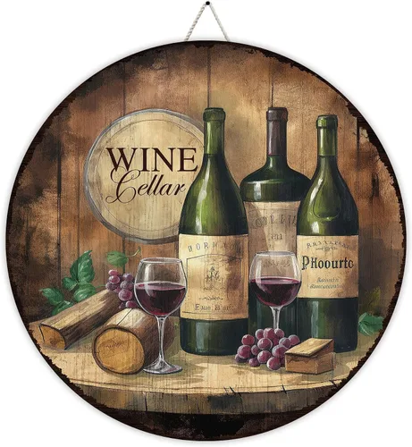Vista 10 de Artsy Woodsy Letrero de madera de bodega personalizado (no tallado real), accesorios de placa artística de pared, regalos personalizados