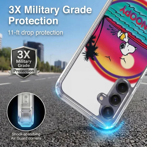 Vista 316 de Head Case Designs Officially Licensed Peanuts Beach Surf Snoopy Boardwalk Airbrush Gel Case [Military Grade Protection] Compatible with Google Pixel