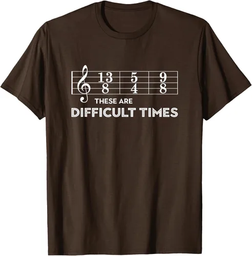Vista 59 de Musician - Camiseta con texto en inglés "These are Difficult Times", talla S
