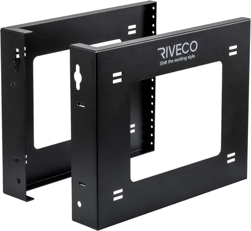 Vista 9 de RIVECO Rack de marco abierto 4U para montaje en pared y soporte de escritorio, no requiere montaje, rack de servidor para equipos de red y datos AV