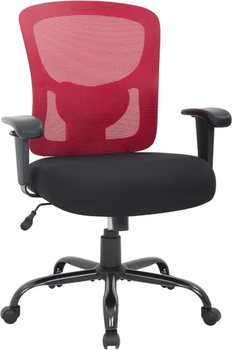 Vista 9 de PayLessHere Silla de escritorio ergonómica, silla de oficina, silla de computadora de 500 libras con soporte lumbar, asiento ancho, brazos de Blanco