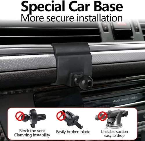 Vista 2 de UNQIN - Soporte para teléfono de coche para 2012 2013 2014 2015 2016 2017 2018 A6 A7 S6 S7 RS6 RS7 Allroad Auto Accesorios Decoración