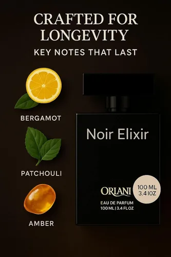 Vista 3 de Noir Elixir Extrait De Perfume (EDP) de 3.4 Oz para hombres y mujeres Parfum Higher Concentrration – Perfume de larga duración, unisex, 3.6 fl oz