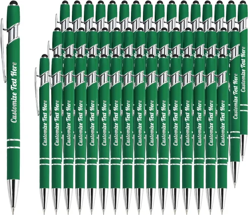 Vista 39 de Hasta 500 bolígrafos personalizados a granel con logotipo de mensaje de nombre comercial, bolígrafos grabados personalizados con lápiz óptico