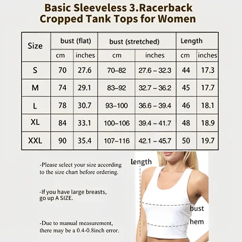 Vista 3 de Camisetas básicas sin mangas, paquete de 4 camisetas cortas de verano en blanco y negro para mujer