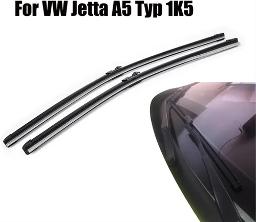 Vista 2 de Escobillas de limpiaparabrisas delantero compatibles con VW Jetta 5, A5, MK5, Vento 2006-2011, limpiaparabrisas y ventanas, cepillos de lluvia de 24