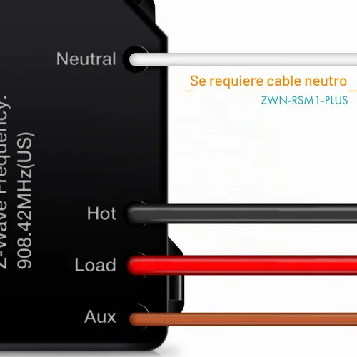 Vista 2 de Módulo de interruptor inteligente por relé Enerwave Z-Wave convierte cualquier interruptor empotrado en pared en un interruptor Z-Wave, 120-277VAC