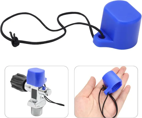 Vista 2 de BORDSTRACT Tapa de válvula de tanque de buceo, tapa de tapón de tanque de buceo de goma roscada, protector universal de tapa de válvula de tanque