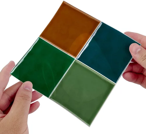 Vista 27 de Alwayspon Adhesivo de vinilo brillante de ladrillo de Provenza, autoadhesivo para azulejos de pared de transferencia de salpicaduras para cocina