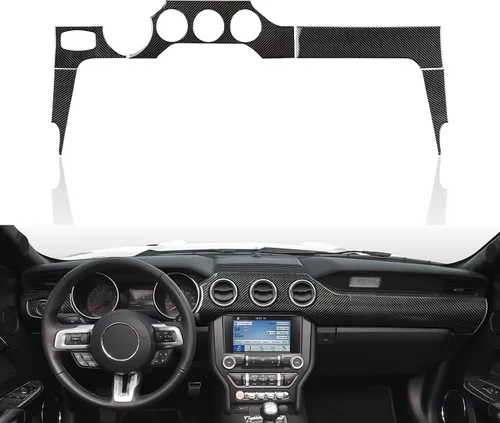 Vista 20 de Adhesivo de vinilo de fibra de carbono para panel de marco de engranajes para Ford Mustang 2015, 2016, 2017, 2018, 2019, 2020, 2021, 2022, 2023