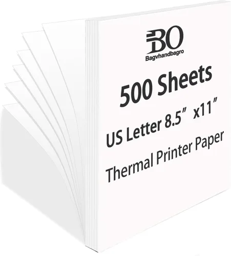 Vista 12 de Papel térmico de 8.5 x 11 pulgadas para impresora portátil, 200 hojas, sin