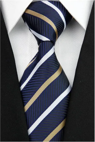Vista 6 de Lot - 10 corbatas para hombre, 100% seda, tejido delgado, jacquard, corbatas clásicas