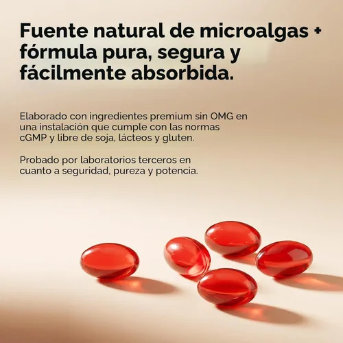 Vista 3 de GBN Suplementos de astaxantina 24 mg 200 cápsulas blandas, apoya la salud de los ojos, la piel, las articulaciones, el cerebro, el corazón