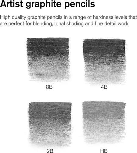 Vista 3 de Winsor & Newton Studio Collection - Lápices de grafito, juego de 5