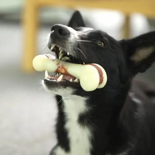 Vista 5 de Tikaton - Juguetes masticables para perros para masticadores agresivos, sabor a venado, juguetes duraderos para masticar para dentición de cachorros