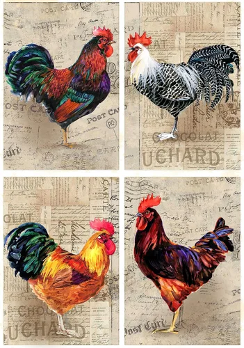 Vista 10 de Papel de arroz para decoupage A4, papel vintage para decoupage, papel vintage (Highland de Navidad - 2 hojas)
