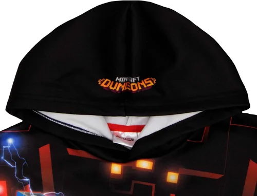Vista 5 de Minecraft Sudadera con capucha sublimada de manga larga para niños y adolescentes