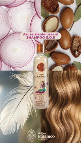 Vista 4 de Ritual Botanico Champú Ultra Reparador S.O.S de cebolla y Argán, sin sal ni sulfatos, natural, ayuda al crecimiento, repara cuero cabelludo