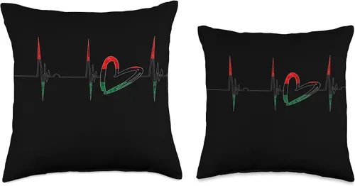 Vista 3 de Pan African Pride Black History Pan African UNIA Flag Heartbeat EKG Pulse Black History - Almohada de 16 x 16 pulgadas, multicolor