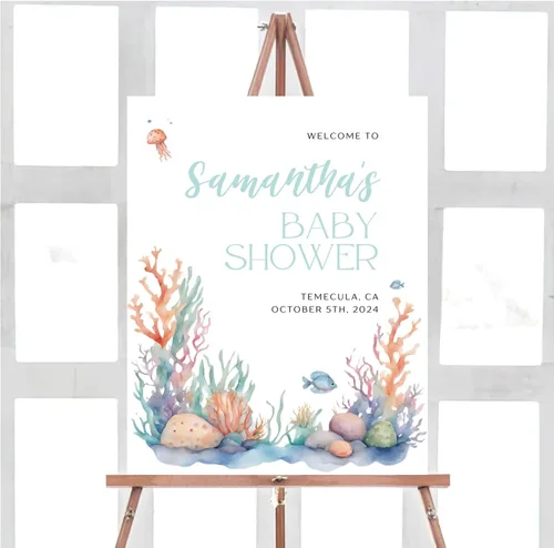 Vista 15 de Letrero de bienvenida para baby shower, personalizado, tema de dinosaurio para eclosionar, varios tamaños
