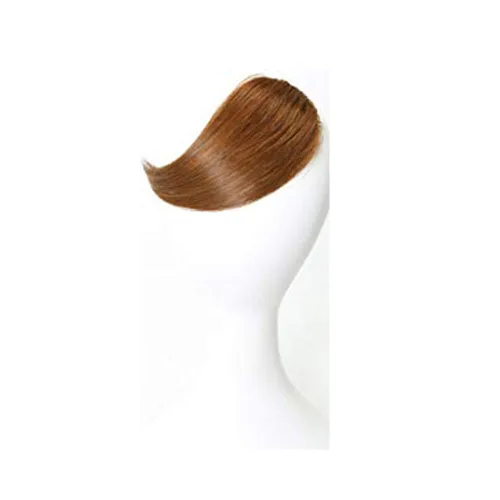 Vista 16 de Flequillo lateral con clip en cabello humano real natural con clip en flequillo lateral, extensiones de cabello lacio con flecos (rubio/613#)