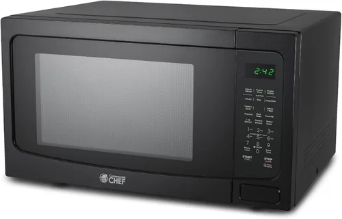 Vista 8 de COMMERCIAL CHEF Microondas de 1.4 pies cúbicos con 10 niveles de potencia, microondas pequeño con botón pulsador, microondas de 1100 vatios