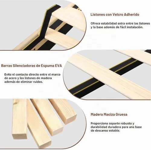 Vista 7 de iPormis Base de cama tamaño Queen con estación de carga, marco de cama de plataforma de lino con cabecera tapizada con respaldo de ala, soporte