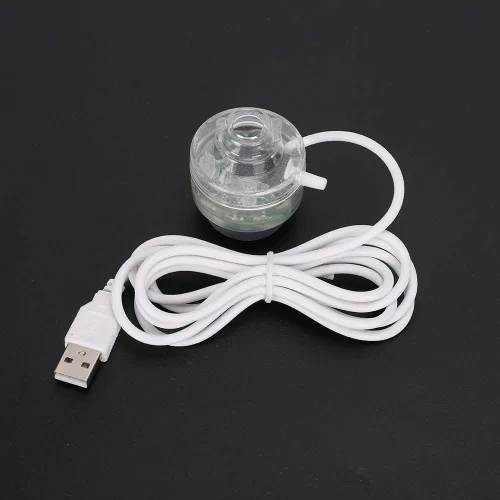 Vista 4 de Luz de acuario, luz LED de burbuja de peces, lámpara impermeable colorida accesorios de acuario (110-220V) (US)