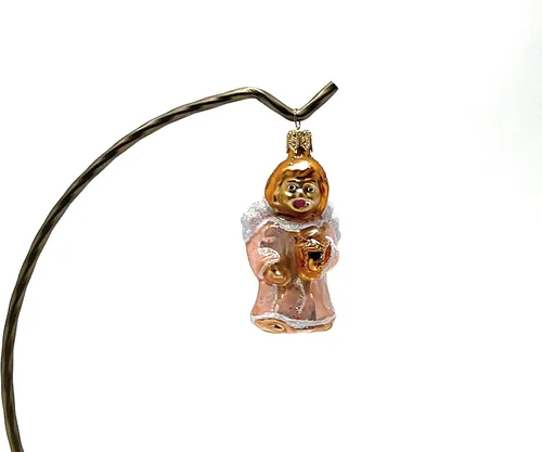 Vista 7 de Adorno de Navidad de ángel mini de vidrio soplado hecho a mano de Polish Gallery