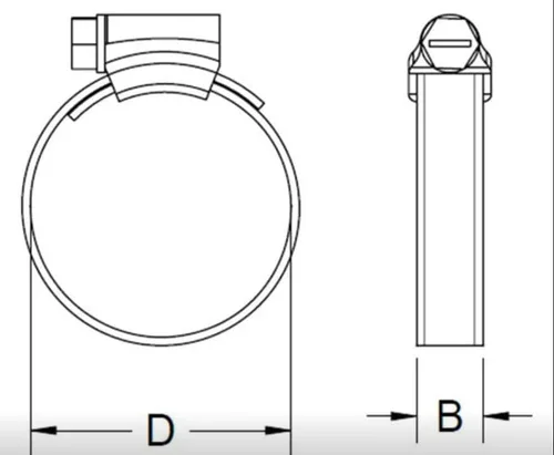 Vista 2 de MarineNow Abrazaderas de manguera de grado marino premium de acero inoxidable 316 de calibre 12.7 mm, elige tamaño y cantidad de paquete