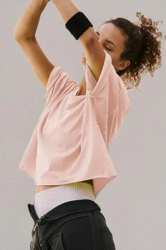 Vista 4 de Camisetas cortas de manga corta para mujer, de algodón, básicas, casuales, atléticas, para yoga, correr, para verano