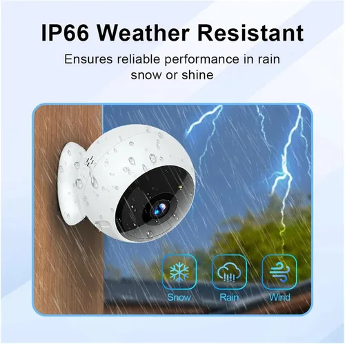 Vista 3 de Cámara IP de seguridad al aire libre WiFi con batería TYPE-C