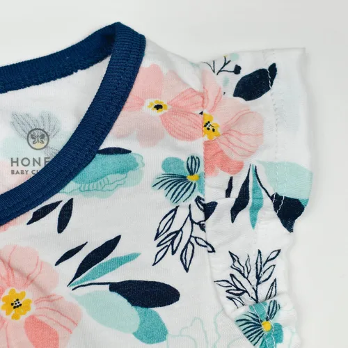 Vista 2 de HonestBaby Multipack Short Romper Sets and Dresses 100% Organic Cotton for Infant Baby, Toddler Boys, Girls, Unisex (LEGACY)