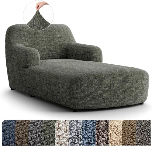 Vista 13 de PAULATO BY GA.I.CO. Funda para tumbona – Funda suave – Protector elástico de 1 pieza para sillón – Tela estampada – Graffio Taupe