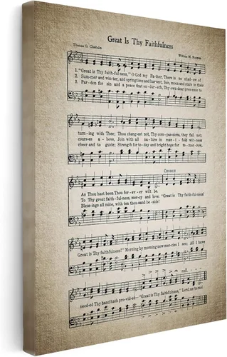 Vista 10 de Poster Master Lienzo How Great Thou Art - Impresión de partituras de música retro, arte de pared de himnario, regalo para hombres, mujeres