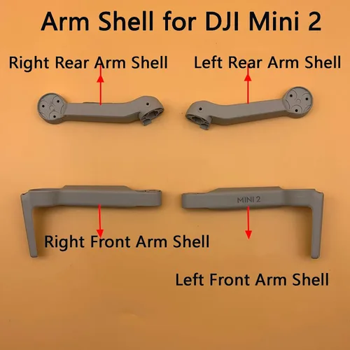 Vista 2 de Reemplazo del brazo delantero derecho para DJI Mini 2 Drone Brazo Shell Cover Frame Arm Assembly Piezas de repuesto para DJI Mavic Mini 2