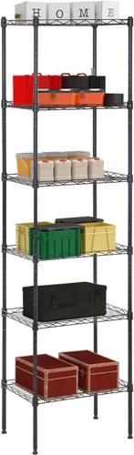 Vista 11 de BestOffice Estante de alambre de 4 niveles 12" x 18" x 44" Negro
