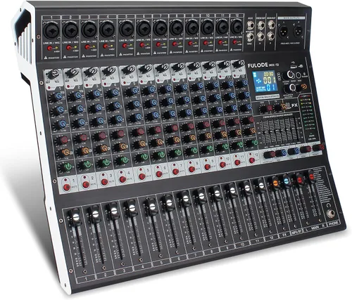 Vista 11 de Consola de mezclador de sonido profesional de 8 canales, 99 bits DSP, procesador digital de 99 bits, USB, Bluetooth, MP3 para entrada de grabación