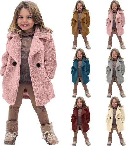 Vista 7 de Chaqueta de forro polar para niñas, camisa con botones para bebé, trajes de otoño para bebé, suéter de bebé