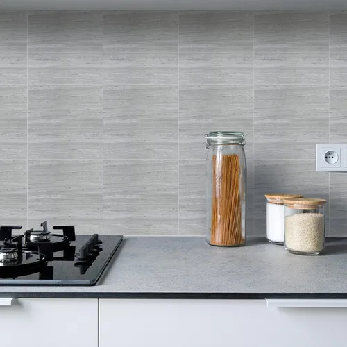 Vista 26 de 12 calcomanías de vinilo esmerilado para transferencia de salpicaduras en muro, autoadhesivas para suelo de cocina y baño, oro imperial, 6 x 6