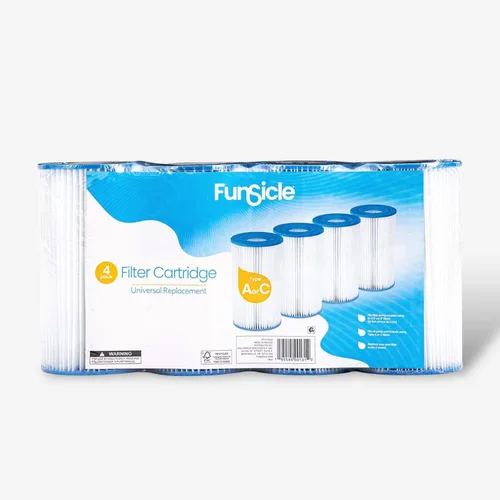 Vista 2 de Funsicle Cartucho de filtro tipo A/C, paquete de 4, cartuchos de filtro de piscina de repuesto, para adultos