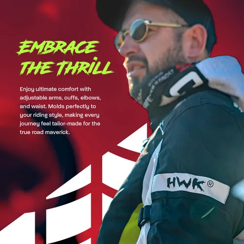 Vista 7 de HWK Chaqueta de motocicleta para hombres y mujeres Scorpion con tela Cordura para enduro, motocross, conducción de motocicleta, Verde de alta Verde