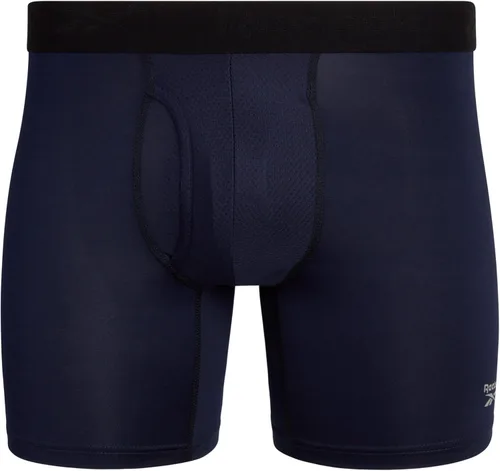 Vista 6 de Reebok Men's Underwear - Performance Boxer Briefs with Fly Pouch (4 Pack)