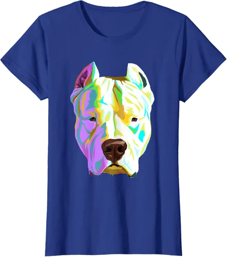 Vista 90 de Colorida camiseta Dogo Argentino, Negro, S